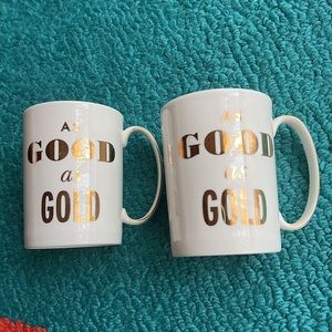 New Kate spade good as gold cups set of two